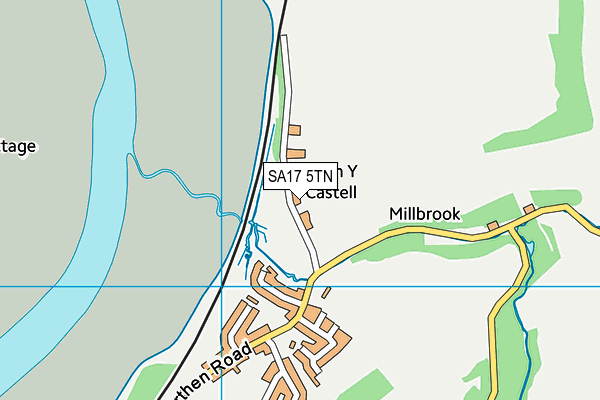 SA17 5TN map - OS VectorMap District (Ordnance Survey)