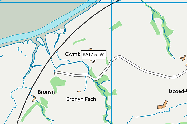 SA17 5TW map - OS VectorMap District (Ordnance Survey)