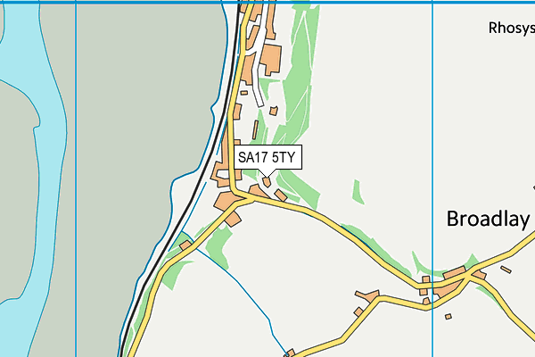 SA17 5TY map - OS VectorMap District (Ordnance Survey)