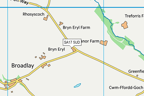 SA17 5UD map - OS VectorMap District (Ordnance Survey)