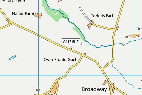 SA17 5UE map - OS VectorMap District (Ordnance Survey)