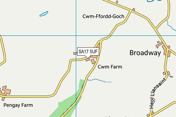 SA17 5UF map - OS VectorMap District (Ordnance Survey)