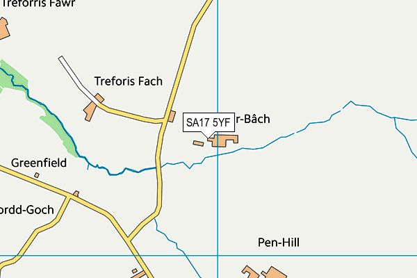 SA17 5YF map - OS VectorMap District (Ordnance Survey)