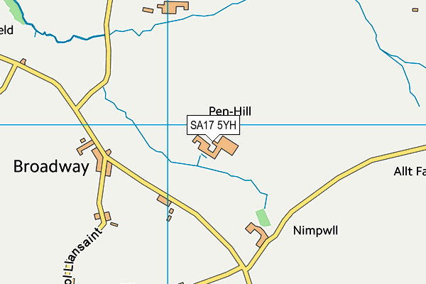 SA17 5YH map - OS VectorMap District (Ordnance Survey)