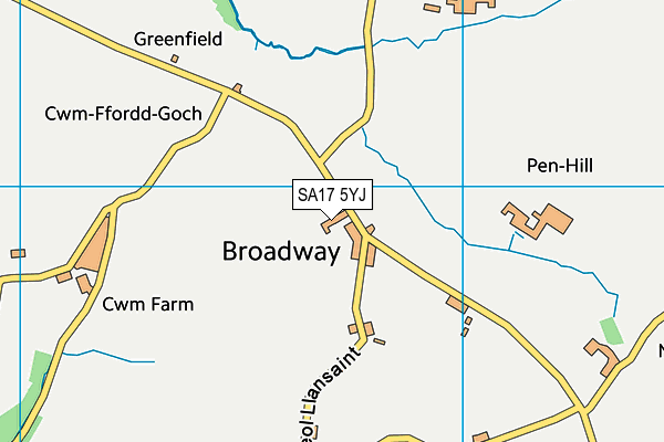 SA17 5YJ map - OS VectorMap District (Ordnance Survey)