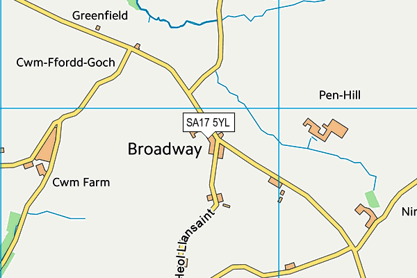 SA17 5YL map - OS VectorMap District (Ordnance Survey)