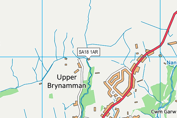 SA18 1AR map - OS VectorMap District (Ordnance Survey)