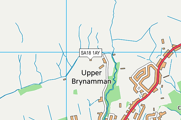 SA18 1AY map - OS VectorMap District (Ordnance Survey)