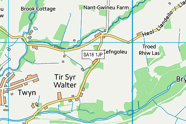 SA18 1JP map - OS VectorMap District (Ordnance Survey)