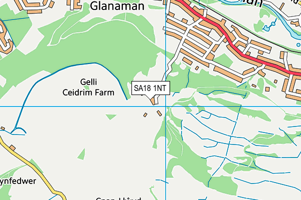 SA18 1NT map - OS VectorMap District (Ordnance Survey)