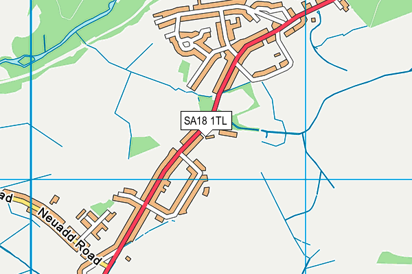 SA18 1TL map - OS VectorMap District (Ordnance Survey)