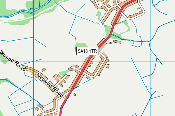 SA18 1TR map - OS VectorMap District (Ordnance Survey)