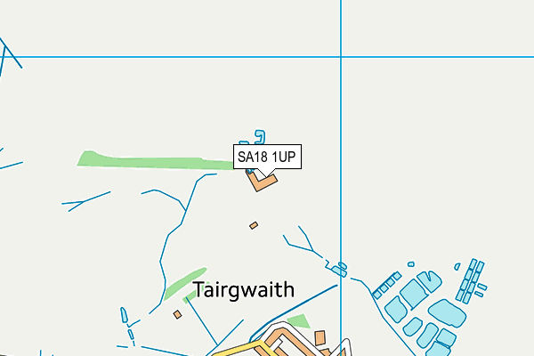 SA18 1UP map - OS VectorMap District (Ordnance Survey)