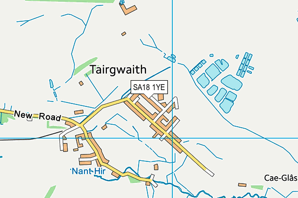 SA18 1YE map - OS VectorMap District (Ordnance Survey)