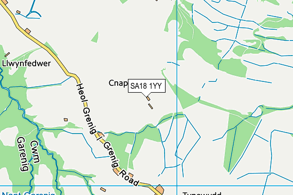 SA18 1YY map - OS VectorMap District (Ordnance Survey)