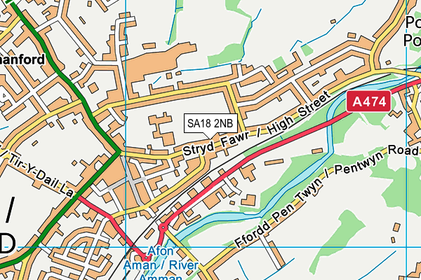 Map of PENTRE TY GWYN SERVICE STATION LIMITED at district scale