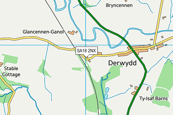 SA18 2NX map - OS VectorMap District (Ordnance Survey)