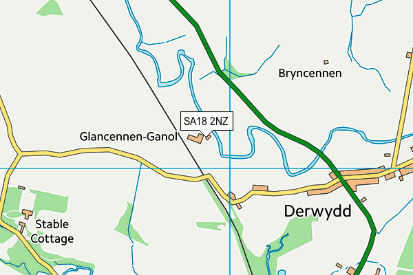 SA18 2NZ map - OS VectorMap District (Ordnance Survey)