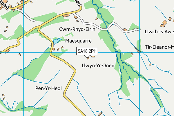 SA18 2PH map - OS VectorMap District (Ordnance Survey)