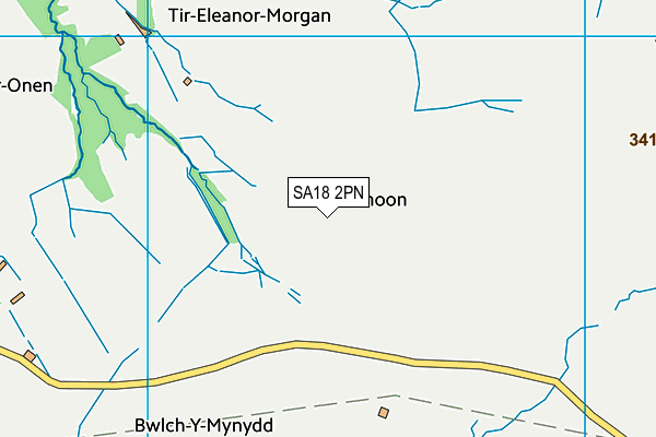 SA18 2PN map - OS VectorMap District (Ordnance Survey)