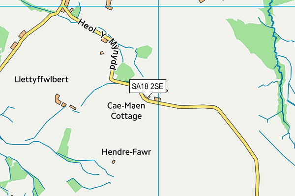 SA18 2SE map - OS VectorMap District (Ordnance Survey)