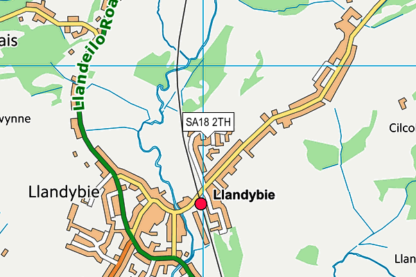 SA18 2TH map - OS VectorMap District (Ordnance Survey)