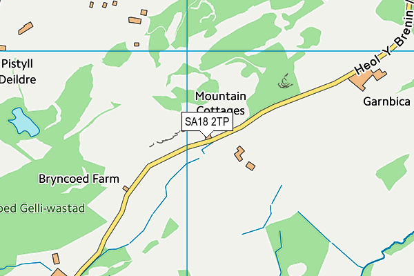 SA18 2TP map - OS VectorMap District (Ordnance Survey)