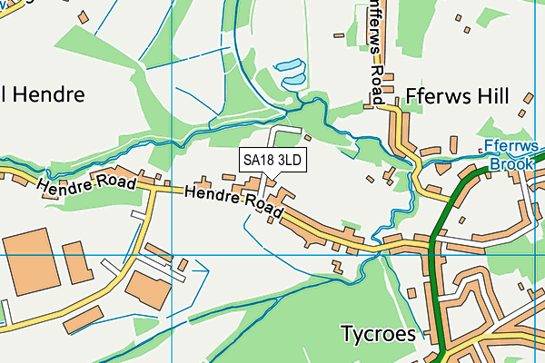 SA18 3LD map - OS VectorMap District (Ordnance Survey)