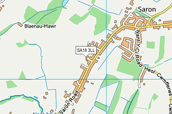 SA18 3LL map - OS VectorMap District (Ordnance Survey)