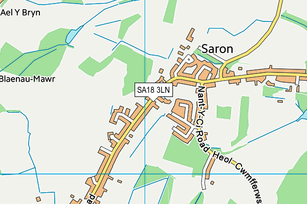 SA18 3LN map - OS VectorMap District (Ordnance Survey)