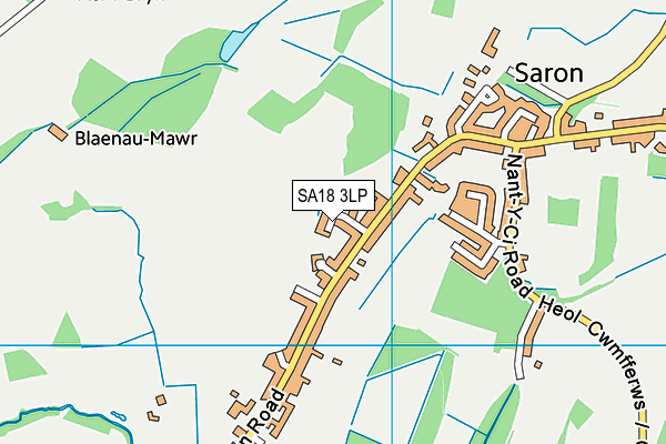 SA18 3LP map - OS VectorMap District (Ordnance Survey)