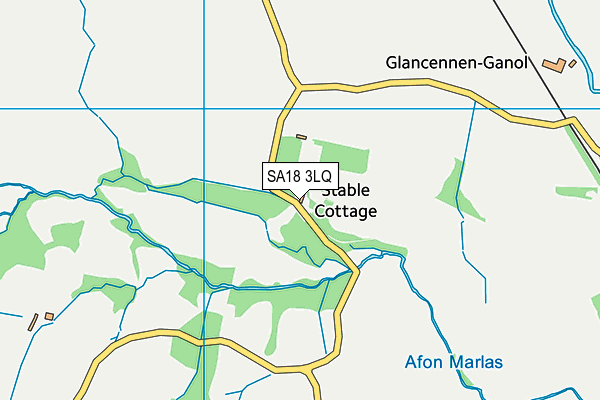 SA18 3LQ map - OS VectorMap District (Ordnance Survey)