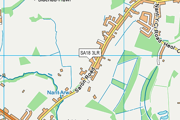 SA18 3LR map - OS VectorMap District (Ordnance Survey)