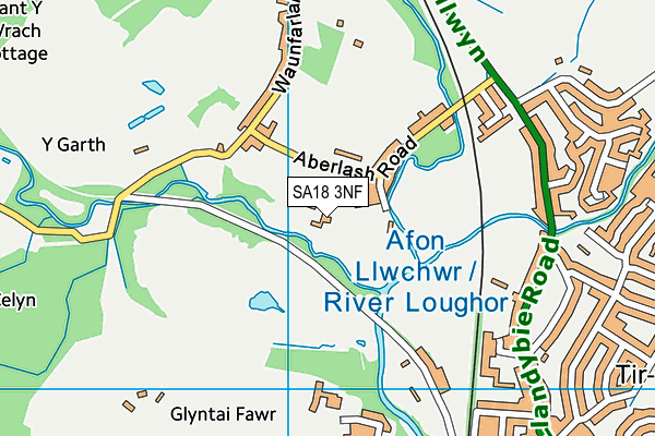 SA18 3NF map - OS VectorMap District (Ordnance Survey)