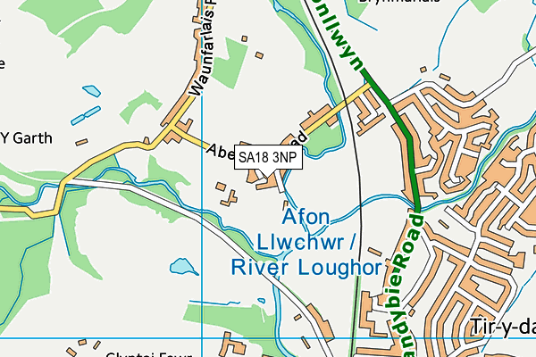 SA18 3NP map - OS VectorMap District (Ordnance Survey)