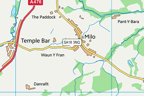 SA18 3NQ map - OS VectorMap District (Ordnance Survey)