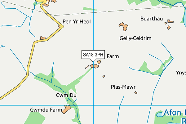 SA18 3PH map - OS VectorMap District (Ordnance Survey)