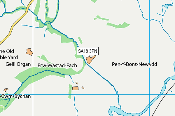 SA18 3PN map - OS VectorMap District (Ordnance Survey)