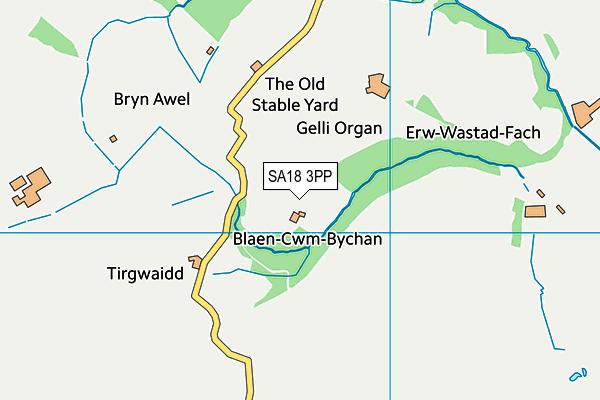 SA18 3PP map - OS VectorMap District (Ordnance Survey)