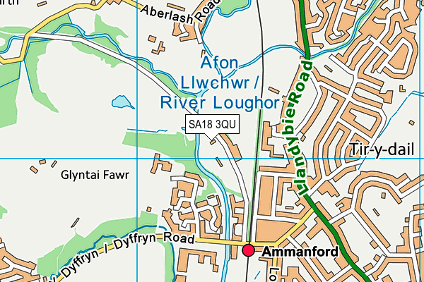 Map of AMMANFORD RECYCLING LIMITED at district scale