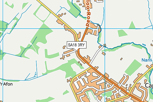 SA18 3RY map - OS VectorMap District (Ordnance Survey)