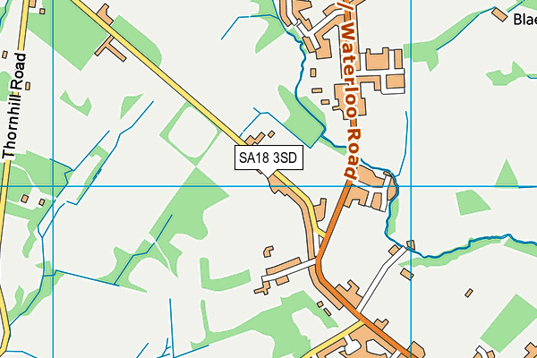 SA18 3SD map - OS VectorMap District (Ordnance Survey)