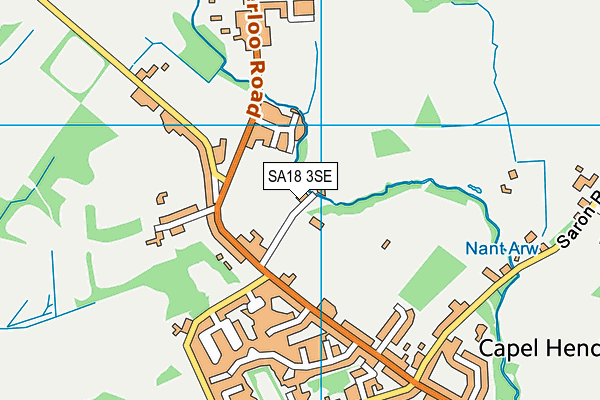 SA18 3SE map - OS VectorMap District (Ordnance Survey)