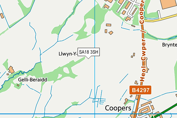 SA18 3SH map - OS VectorMap District (Ordnance Survey)