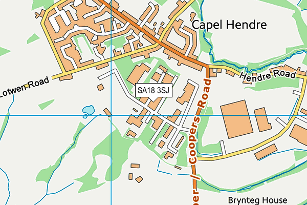 SA18 3SJ map - OS VectorMap District (Ordnance Survey)