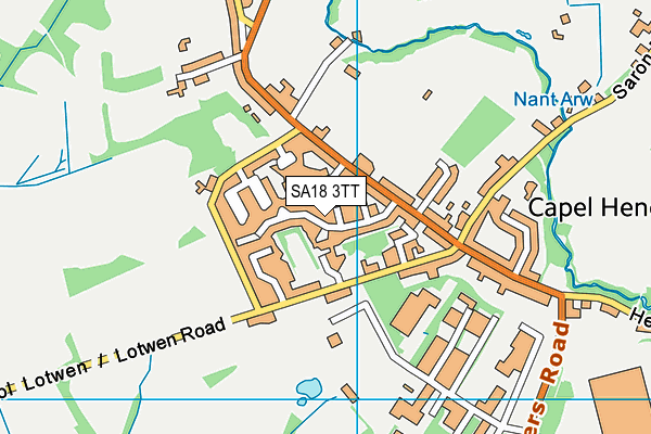 SA18 3TT map - OS VectorMap District (Ordnance Survey)