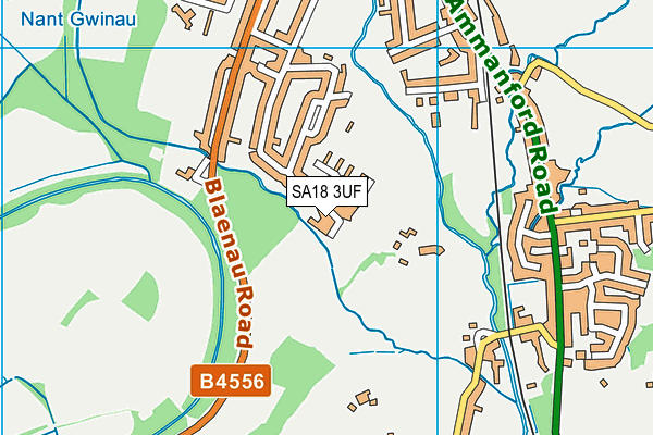 SA18 3UF map - OS VectorMap District (Ordnance Survey)