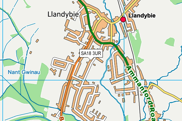 SA18 3UR map - OS VectorMap District (Ordnance Survey)