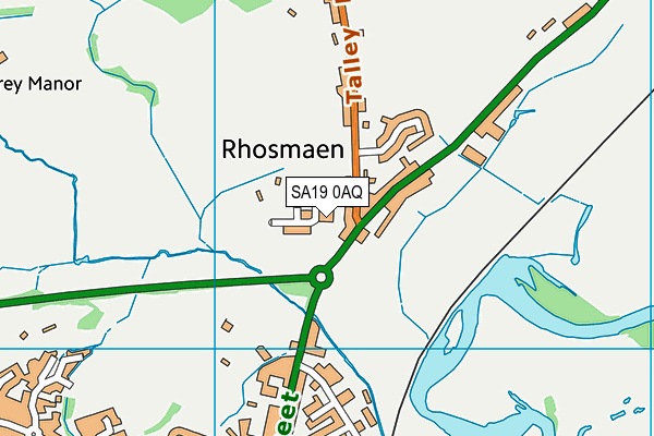 SA19 0AQ map - OS VectorMap District (Ordnance Survey)