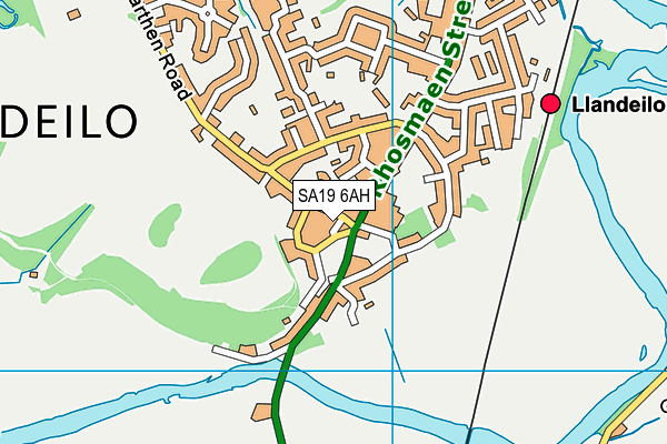 SA19 6AH map - OS VectorMap District (Ordnance Survey)